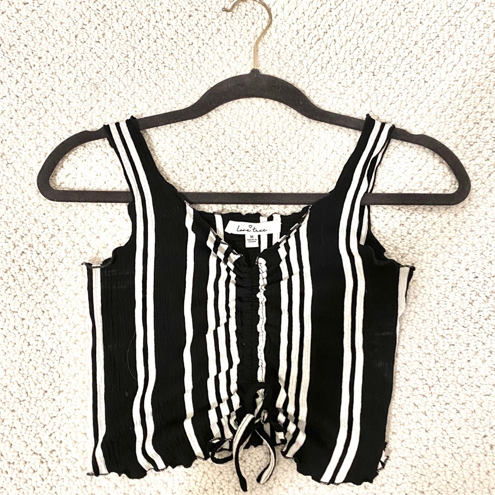 Love tree cinched cropped tank
